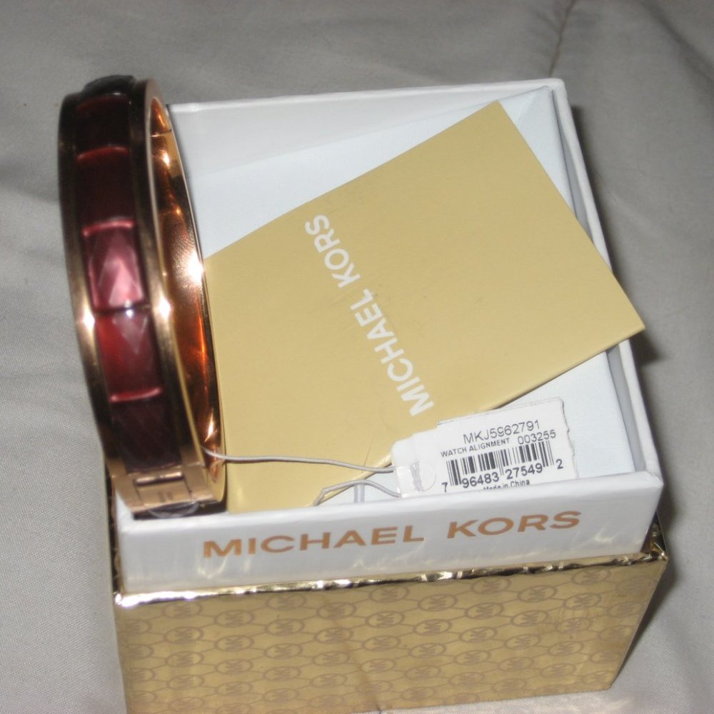 MICHAEL KORS BANGLE BRACELET Plum Purple Facet design